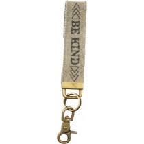 CANVAS KEY FOB BE KIND